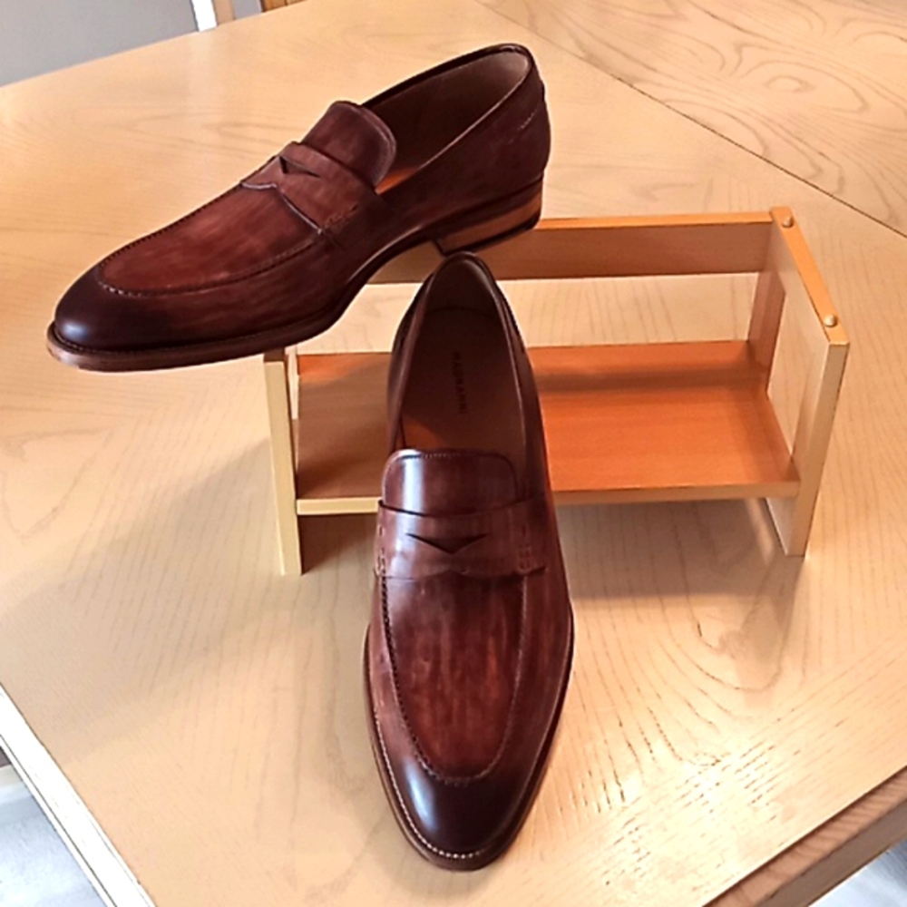 MAGNANNI Penny Loafers. Cognac. Made in Spain. Size 15. Like New Condition. - Picture 1 of 16